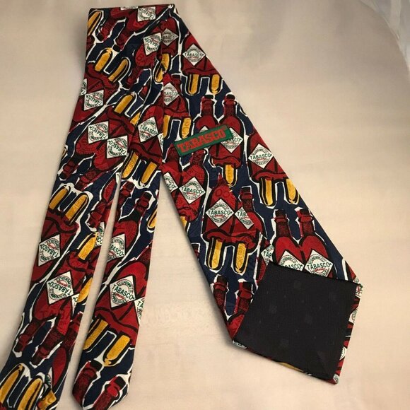 #1234 VTG Tabasco men's silk print Popsicle necktie - Picture 3 of 3